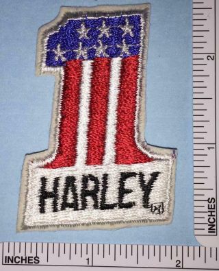 Harley Davidson 1 Number One Motorcycle Shield Emblem Crest Patch