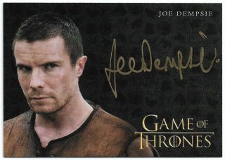 Game Of Thrones Inflexions Joe Dempsie As Gendry Gold Auto/autograph Sp
