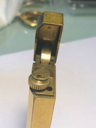 VINTAGE GOLD PLATED CARTIER LIGHTER G12859 PLAQUE OR G FOR REPAIR W/BOX 7