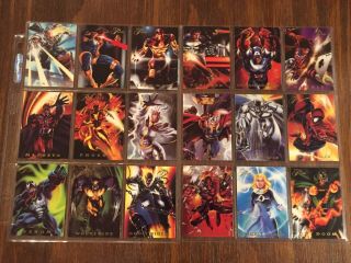 1994 Marvel Flair Annual Complete Base And Powerblast Set And 1995 Canvas Set 2