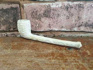 Vintage Antique White Clay Tobacco Pipe
