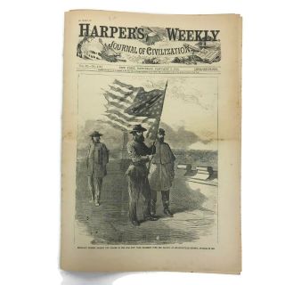 Antique January 1 1865 American Civil War Harper 
