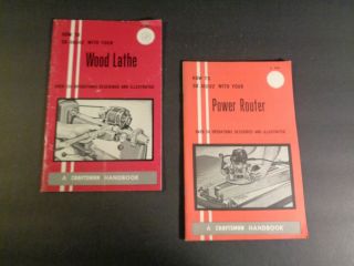 1969 Vintage Pair Craftsman How To Do More With Your Lathe 9 - 2920 Router 9 - 2948