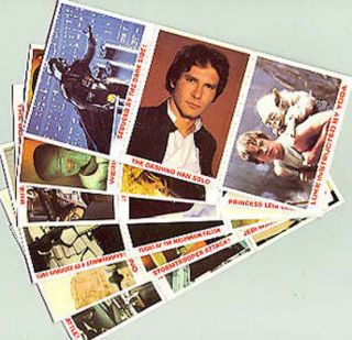 1980 Star Wars Burger King Promo Card Complete Set Of 36 -