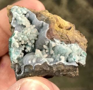 Reilly’s Rocks: Druzy Chrysocolla Crystal Mineral Specimen From Peru