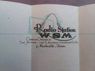 Radio Station - Wsm - Nashville - 1932 - Swl - Dx