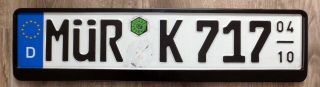 Mür German European License Plate - Frame 