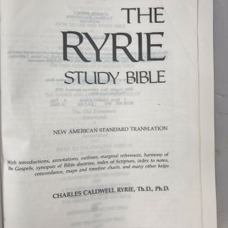 The Ryrie Study Bible Red Letter American Standard Moody Press Black Leather 4