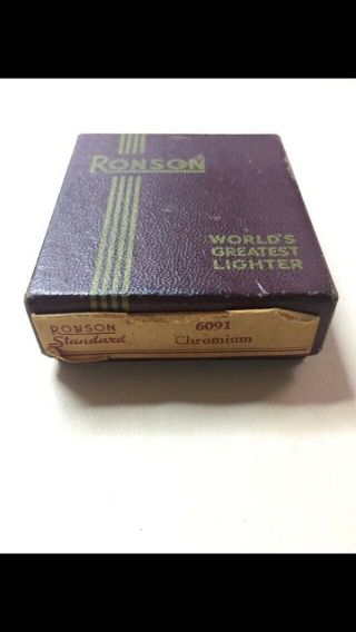 Vintage Ronson Standard Lighter w/ Box,  great 3