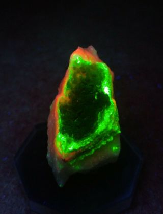 Great - Fluorescent Purple Manganoan Adamite Crystals W/calcite,  Mine Mexico