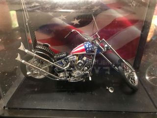 Franklin Harley Davidson Easy Rider Chopper Captain America 1:10 Scale Case