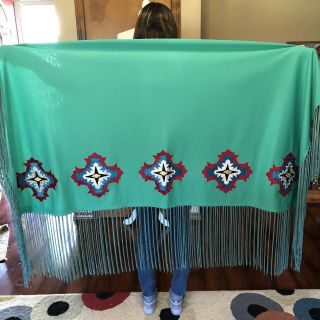 Homemade Design Native American Indian Fancy Dance Shawl Pow Wow