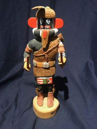 Native American Hopi Hand Carved Kachina Doll.  9 " Created By Wayland Namingha.