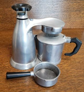 Vesuviana Vintage Italian Atomic Age 9 Cup Stovetop " Espresso " Coffee Maker