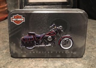 1998 Harley Davidson Collectors Tin & Two Decks of Playing Cards 3