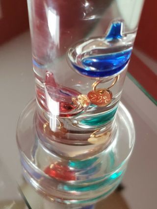 Science Galileo Thermometer 13 " - 5 Multi - Colored Floats Vessels