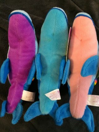 Lisa Frank Dolphin Bean Buddies Plush Marina Jumper Coral 8