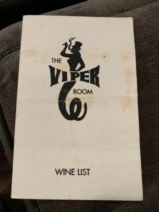 Viper Room Wine List 1994