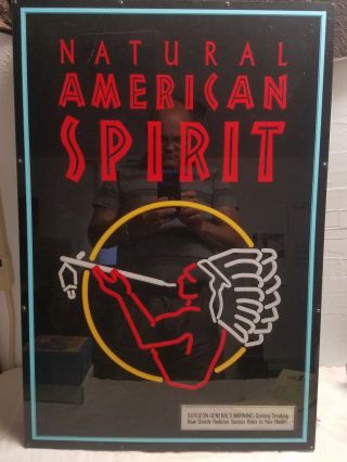 Natural American Spirit Cigarettes Tobacco Lighted Sign