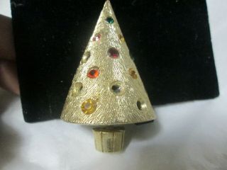 Vintage Corocraft Christmas Tree Pin Rare Light Up