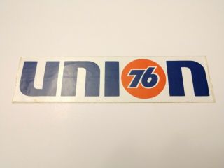 Vintage Union 76 Gas Station 1960s 1970s Racing Decal / Sticker