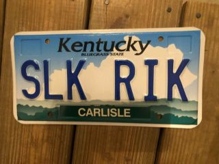 Kentucky Ky Vanity License Plate Slk Rik - Slick Rick Euc