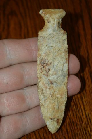 Large Creek Stained Archaic Bottle Neck Boone Co,  Mo 4 X 1 Very Unusual
