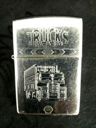 Rare Vintage Esso Trucks Zippo Lighter