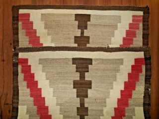 Old NAVAJO NAVAHO Indian Rug/Weaving.  Stepped X - Like Design with Crosses.  NR 6