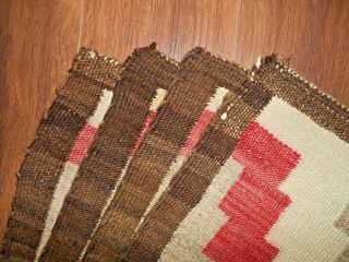 Old NAVAJO NAVAHO Indian Rug/Weaving.  Stepped X - Like Design with Crosses.  NR 7
