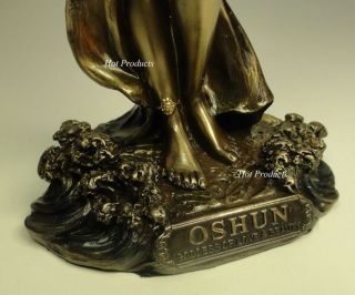 ORISHA OSHUN Goddess of Love Yoruba African Statue Sculpture Antique Bronze Fnsh 4