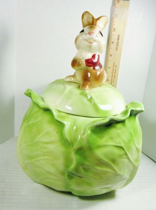 Vintage Metlox Ceramic Easter Bunny Rabbit Cookie Jar