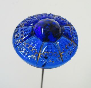 Antique Hatpin Molded Cobalt Blue Glass