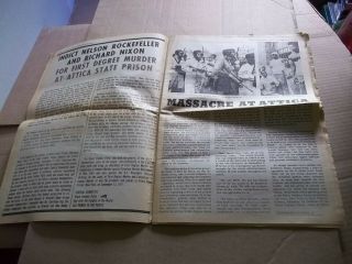Black Panther Newspaper Massacre at Attica and Angela Davis Sept.  18,  1971 G - VG 2