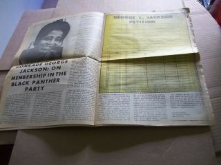 Black Panther Newspaper Massacre at Attica and Angela Davis Sept.  18,  1971 G - VG 4