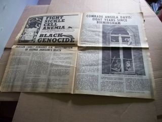 Black Panther Newspaper Massacre at Attica and Angela Davis Sept.  18,  1971 G - VG 5