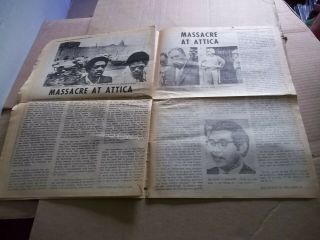 Black Panther Newspaper Massacre at Attica and Angela Davis Sept.  18,  1971 G - VG 6
