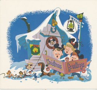Walt Disney Studios Christmas Card - 1955 - Wds 44