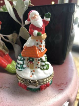 Santa Stash Jar.  Tiny Trinket Box.