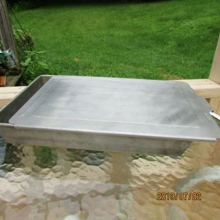 Vintage Aluminum Mirro 13 X 9 X 2 Cake Baking Pan W Slide On Lid 5480m