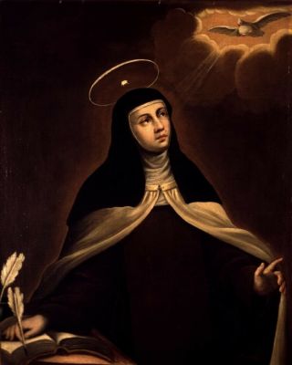 Carmelite Nun’s Antique 19th Century Saint Teresa of Avila Bronze Rosary Medal 4