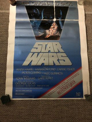 Star Wars Vintage 1982 Rolled R820106 Revenge Of The Jedi Poster