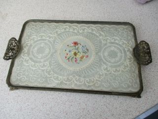 A Vintage Petit Point Petite Point Dressing Table Tray.