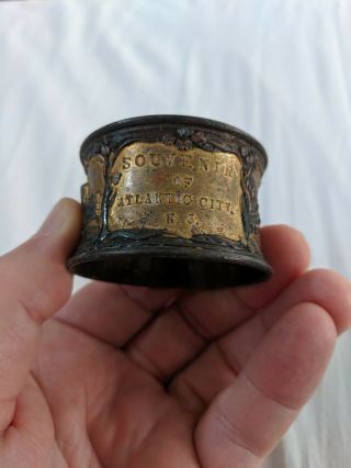 Antique Souvenir Napkin Ring,  Atlantic City,  Jersey,