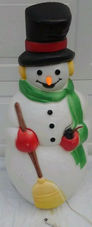 Vintage Empire Frosty The Snowman Carrot Nose Lite Christmas Blow Mold 40 "