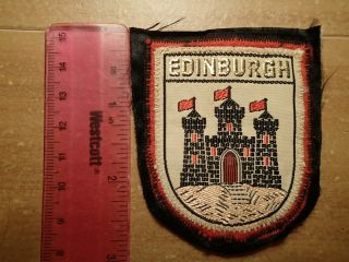 Vintage Souvenir Patch - Edinburgh,  Scotland - Embroidered -