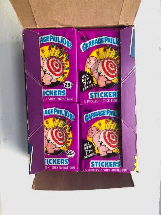 1987 Topps Garbage Pail Kids 7th Series Wax Box 48 Packs Rare 25c Packs