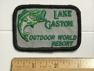 Lake Gaston Outdoor World Resort Nc Bass Fish Souvenir Embroidered Patch Badge
