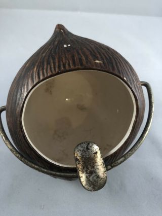Vintage Treasure Craft Coconut Ashtray Made In California 1959
