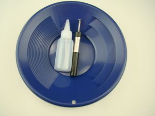 1 - 10 " Blue Gold Pan 1 - 5 " Bottle Snuffer 1 - Pocket Magnet Pick Up Tool